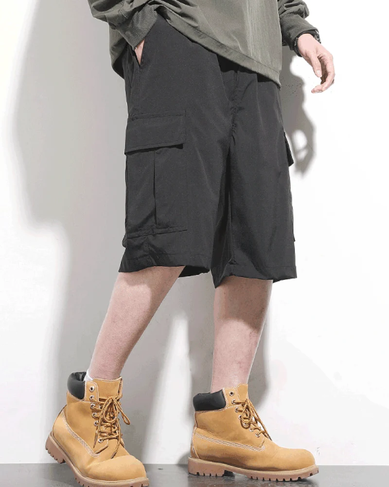 Techwear Men's Summer Ice Silk Cargo Shorts