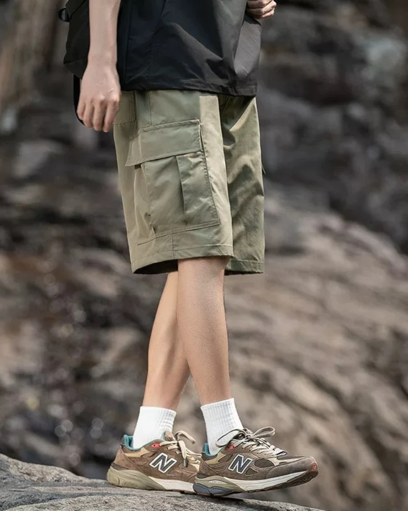 Techwear Men's Summer Ice Silk Cargo Shorts