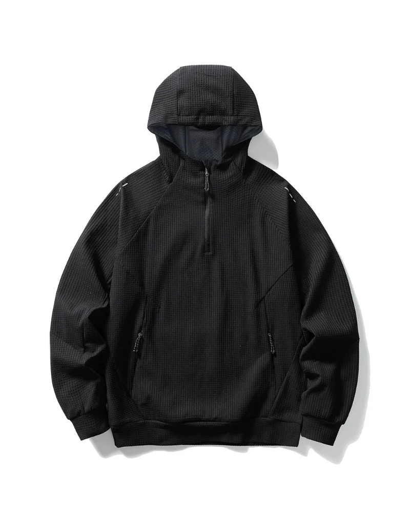 Outdoor Unisex Waffle Knit Hiking Cycling Sports Hoodie