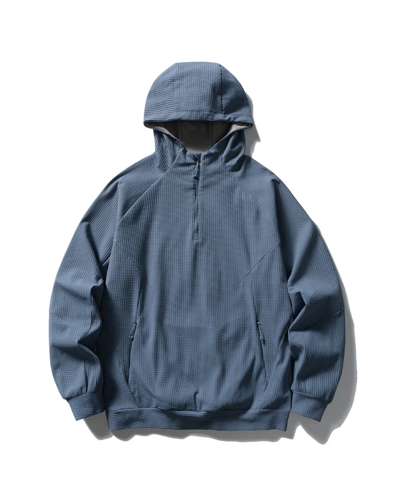 Outdoor Unisex Waffle Knit Hiking Cycling Sports Hoodie