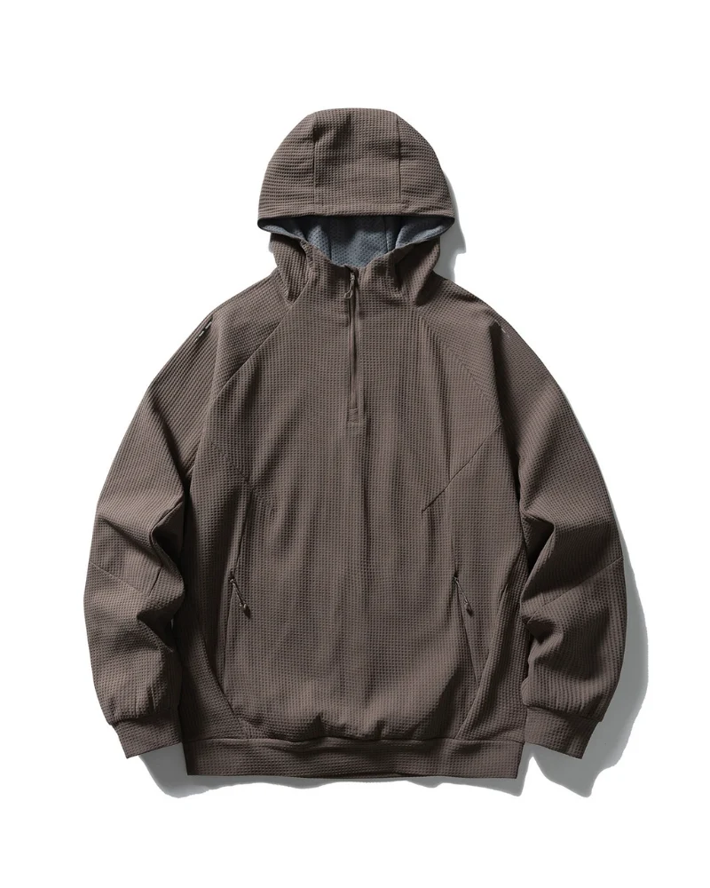 Outdoor Unisex Waffle Knit Hiking Cycling Sports Hoodie