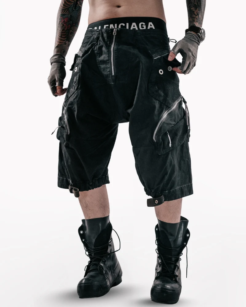 Post-Apocalyptic Wasteland Distressed Cargo Shorts
