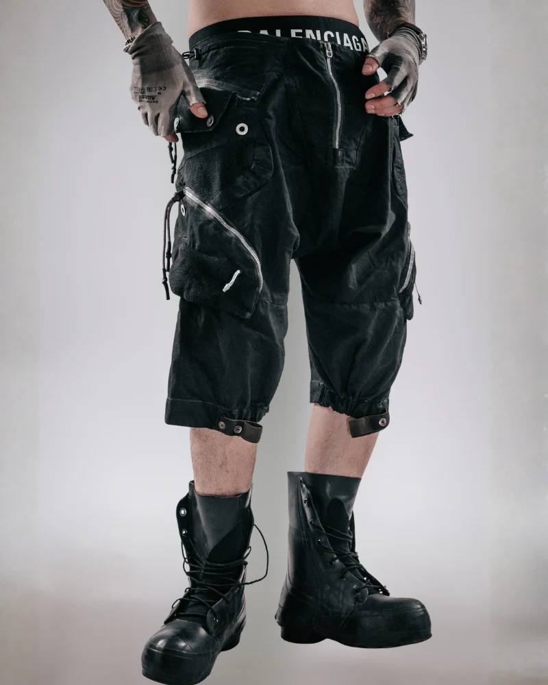 Post-Apocalyptic Wasteland Distressed Cargo Shorts