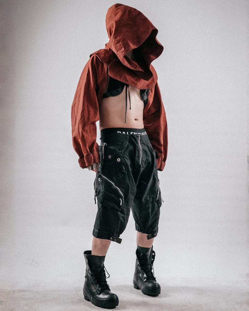 Post-Apocalyptic Wasteland Distressed Cargo Shorts