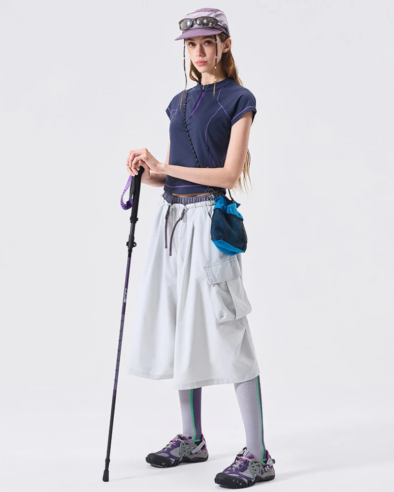 Outdoor Quick-Drying Women's Cargo Hiking Capri Pants