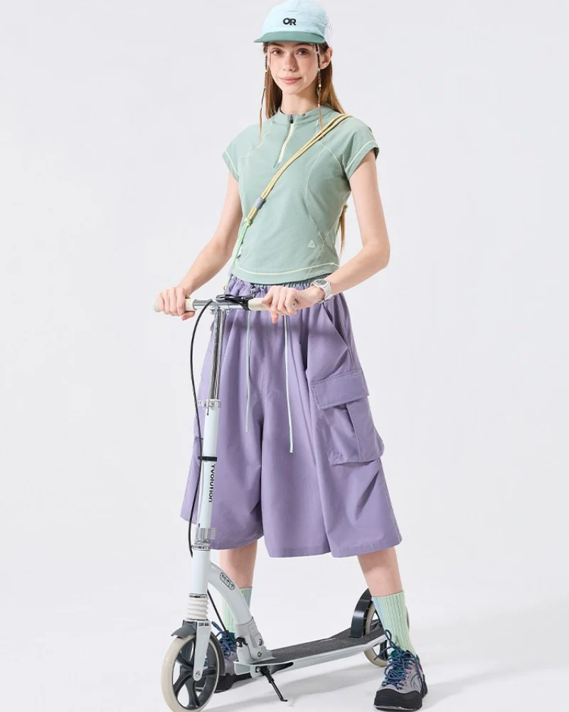 Outdoor Quick-Drying Women's Cargo Hiking Capri Pants