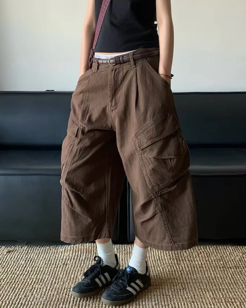 High Street Men's Denim-Look Cargo Shorts