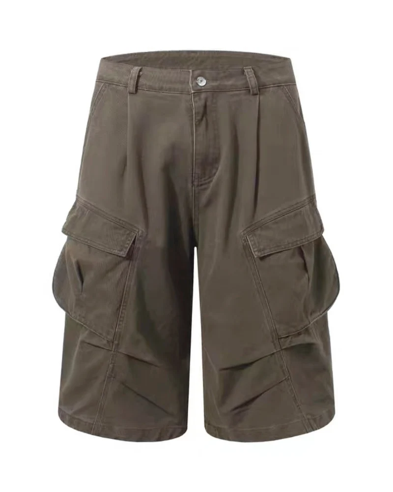 High Street Men's Denim-Look Cargo Shorts