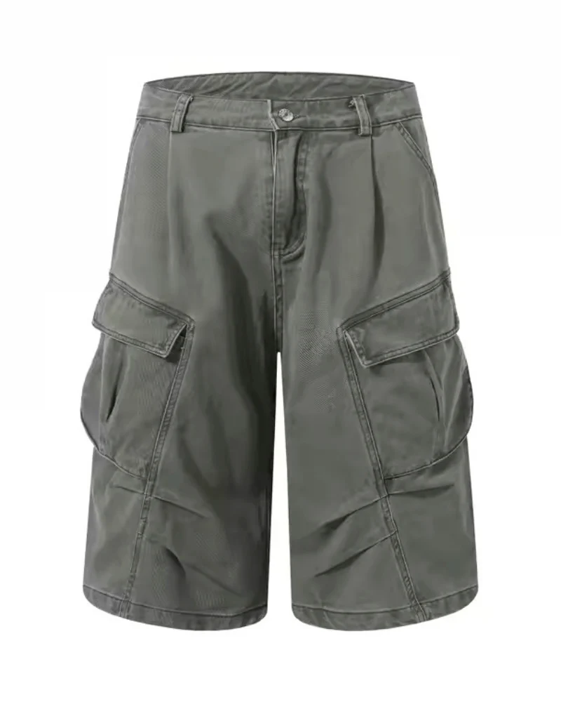 High Street Men's Denim-Look Cargo Shorts