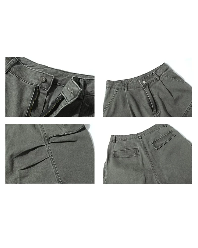 High Street Men's Denim-Look Cargo Shorts