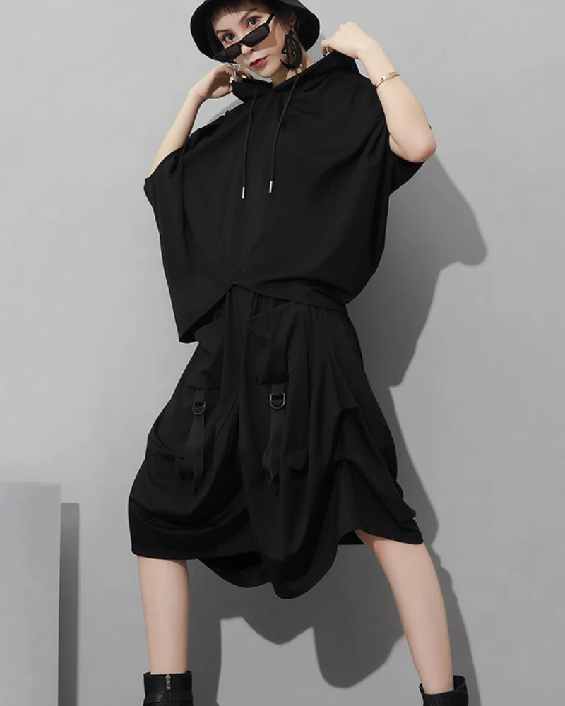 Streetwear Hip-Hop Cargo Skirt Pants