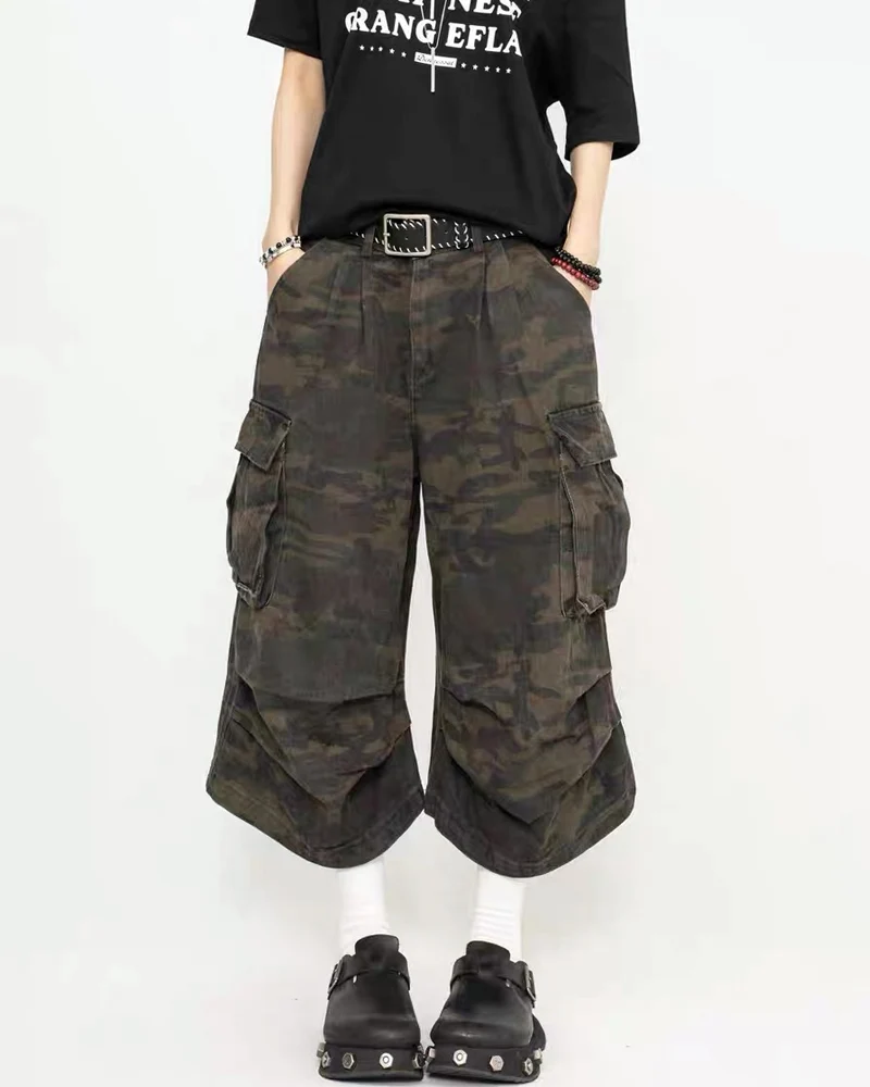 Vintage Snakeskin Camo Baggy Cargo Jorts