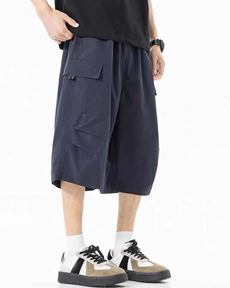 Vintage Unisex Camo Beach Cargo Hiking Shorts