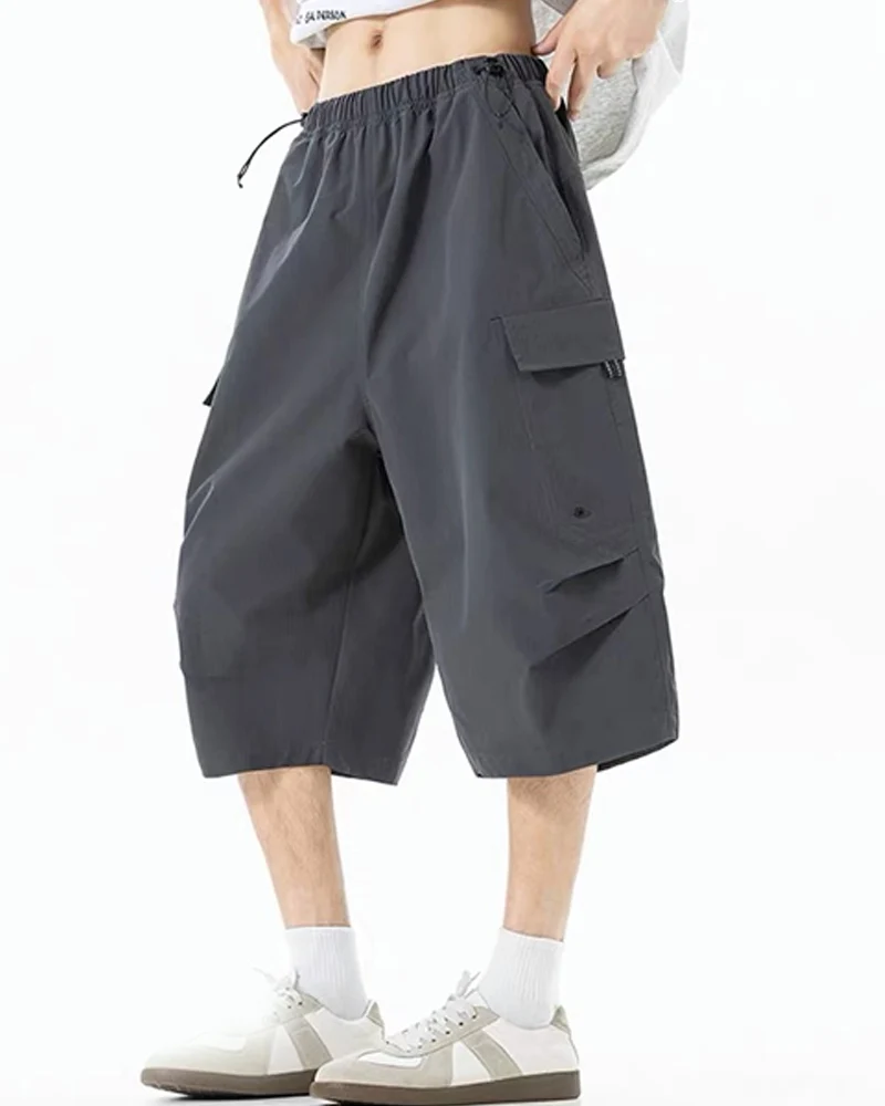 Vintage Unisex Camo Beach Cargo Hiking Shorts
