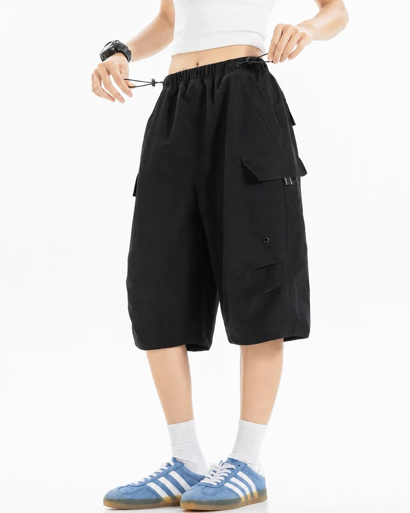 Vintage Unisex Camo Beach Cargo Hiking Shorts