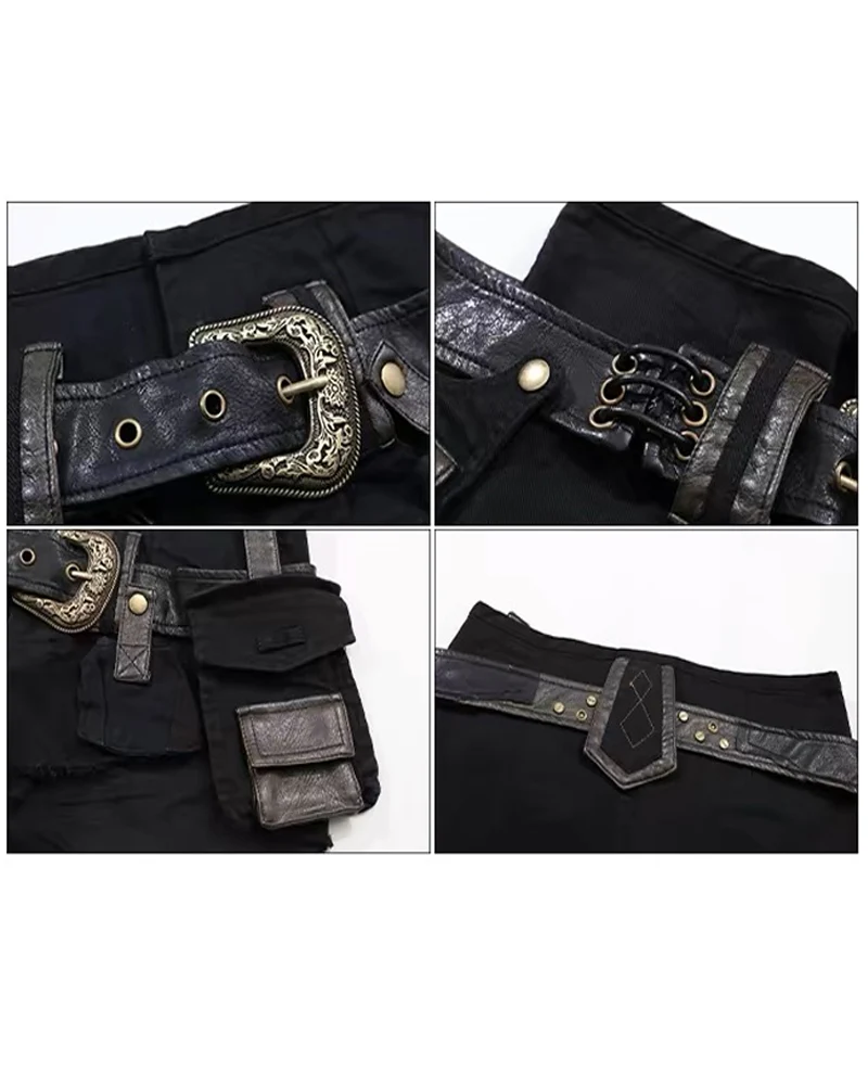 Women's Raw Hem Denim Cargo Shorts