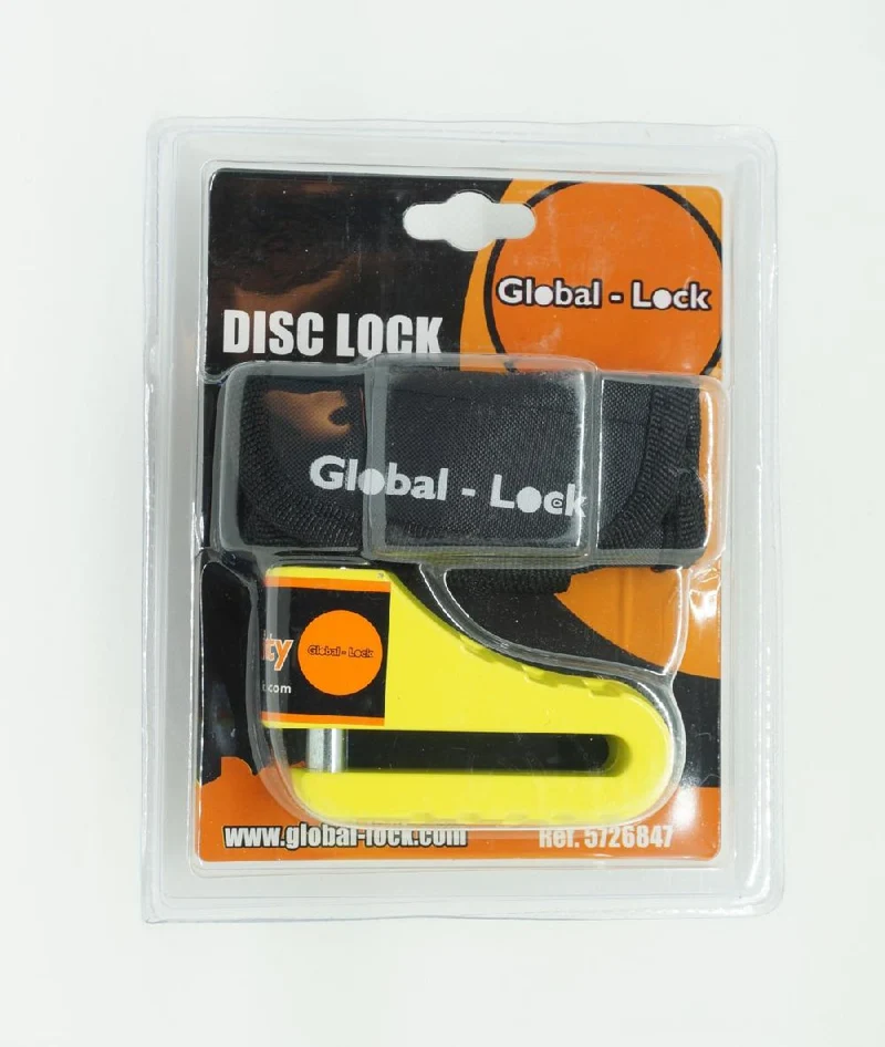 GLOBAL LOCK CANDADO (GL-D03) ANTIRROBO DISCO GLOBAL-LOC7 -CLASSIC LLAVE DE DISCOS (FUNDA) 10MM