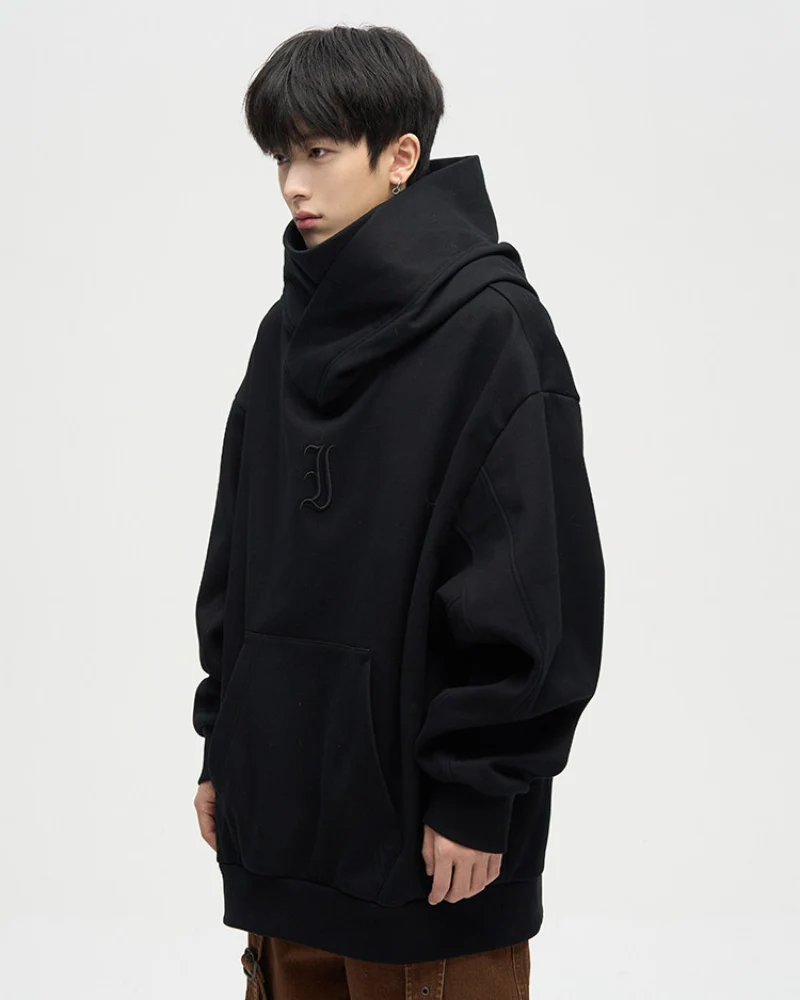 Techwear Street Style Unisex Turtleneck Scarf Mask Hoodie