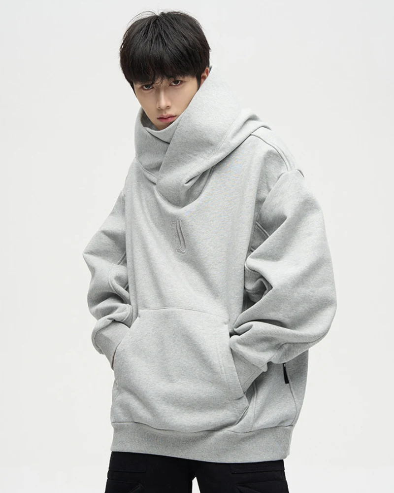 Techwear Street Style Unisex Turtleneck Scarf Mask Hoodie