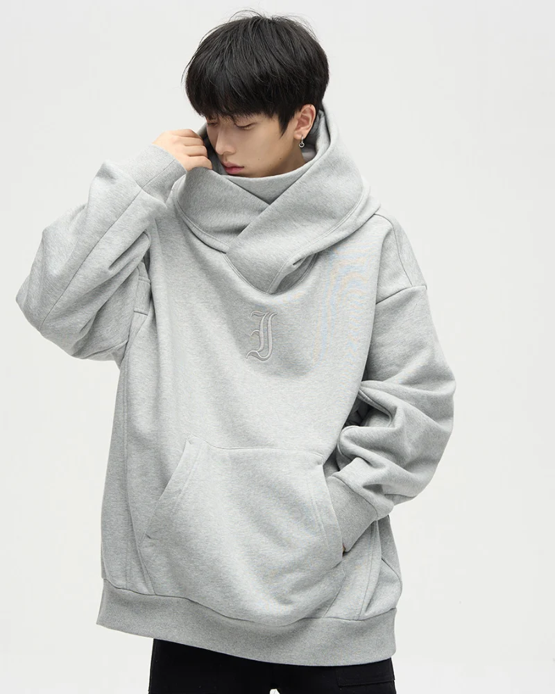 Techwear Street Style Unisex Turtleneck Scarf Mask Hoodie