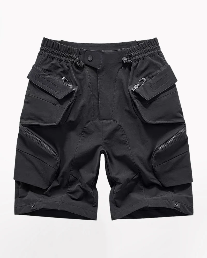 Techwear Multi-Pocket Deconstructed Cargo Shorts