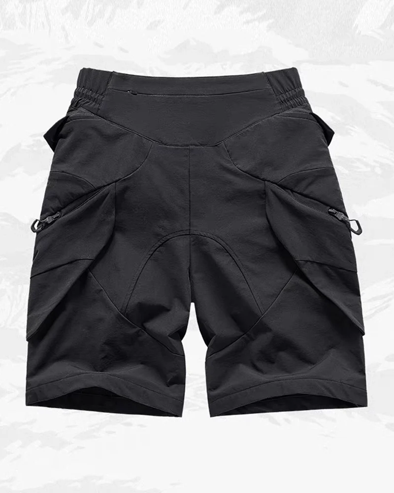Techwear Multi-Pocket Deconstructed Cargo Shorts