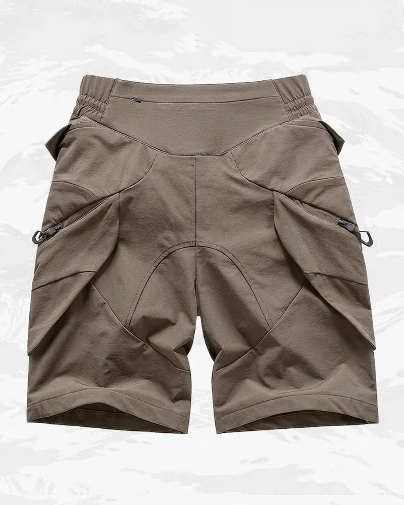Techwear Multi-Pocket Deconstructed Cargo Shorts