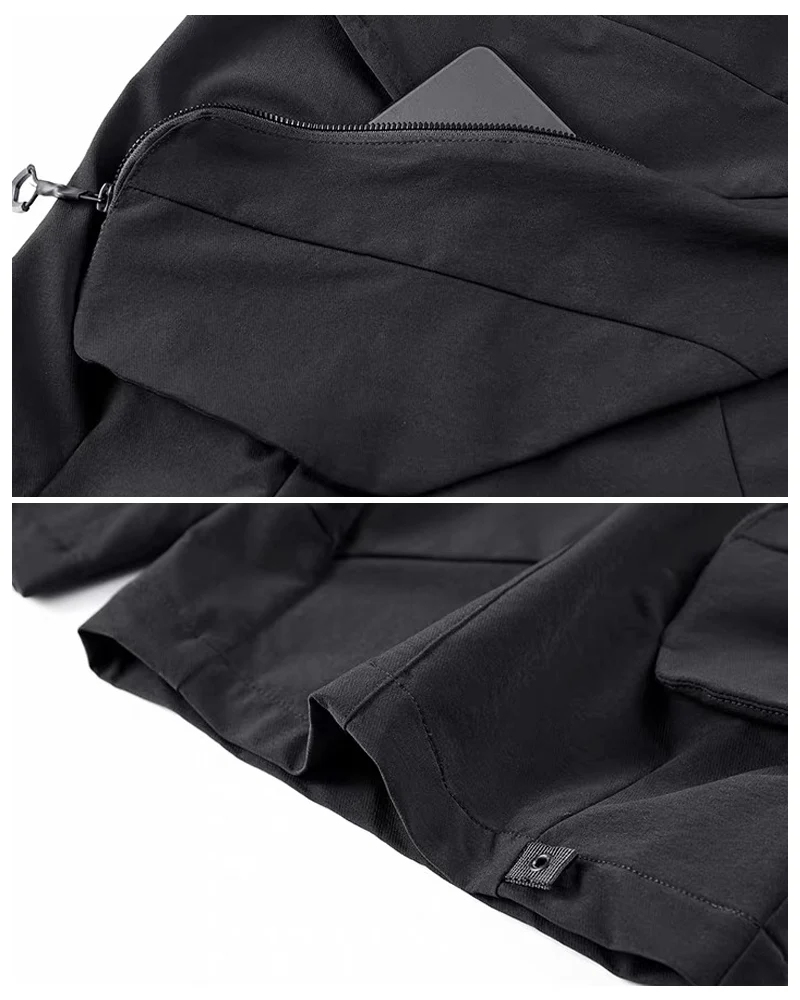 Techwear Multi-Pocket Deconstructed Cargo Shorts