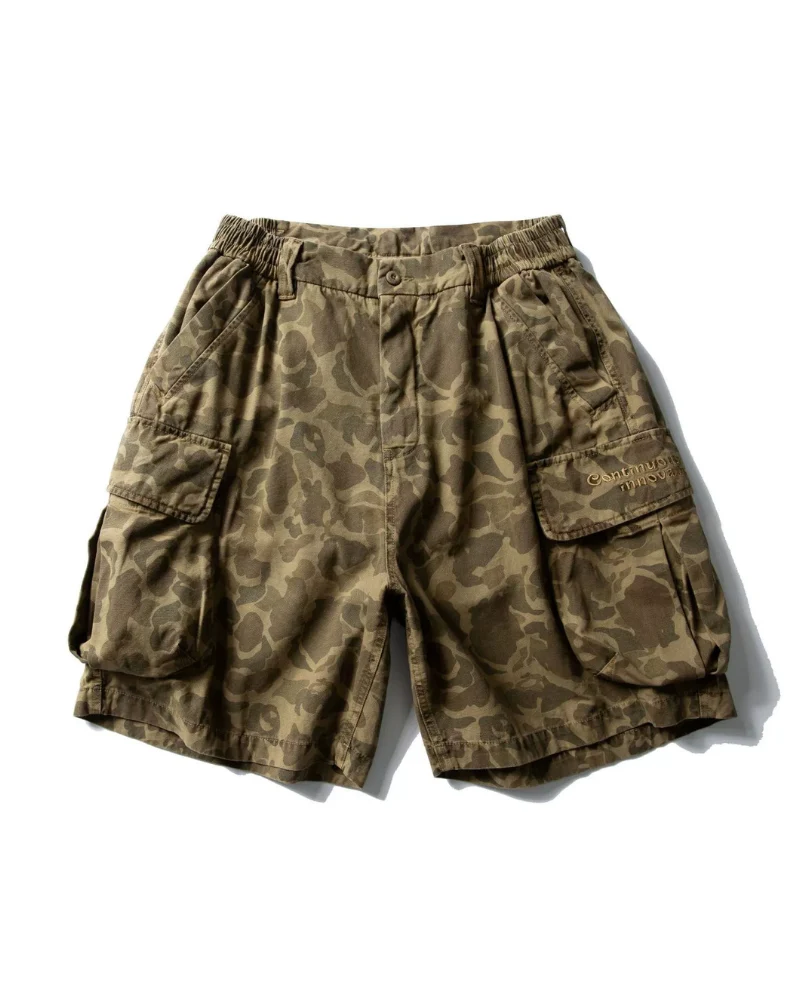 Outdoor Wear-resistant Hiking Cargo Camo Shorts