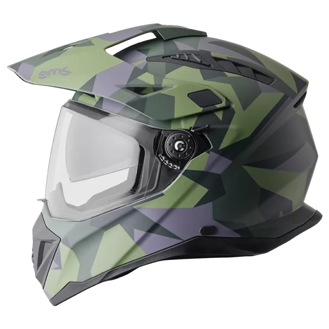 GMS ADVENTUS CASCO DE MOTO MATT NEGRO VERDE