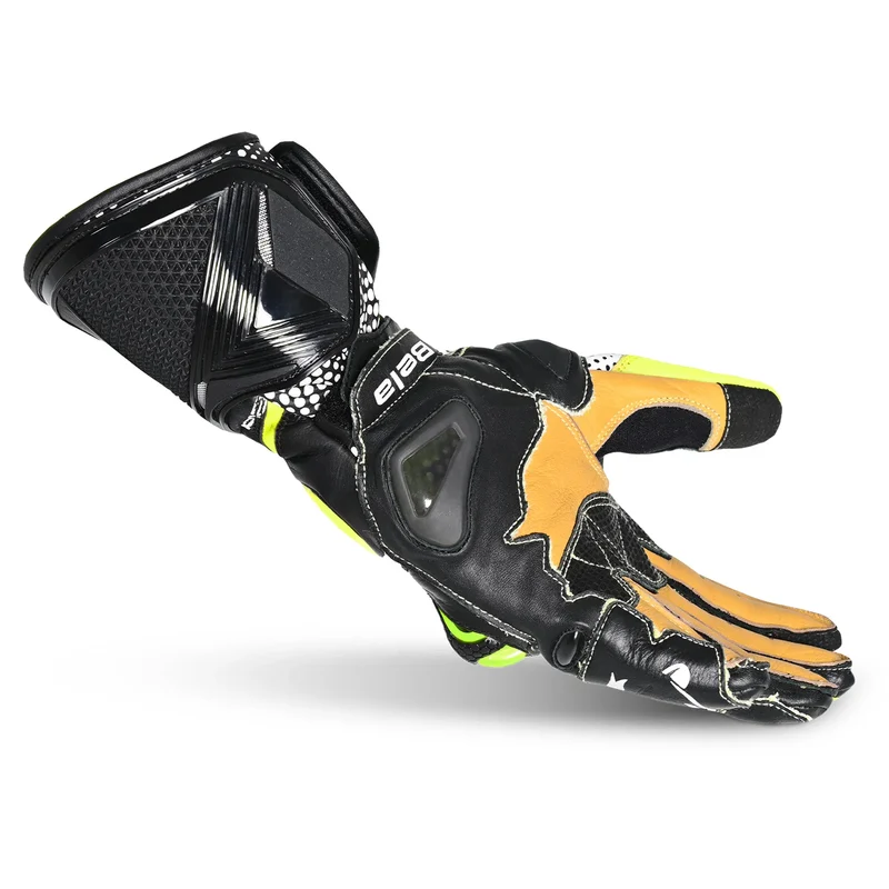 BELA EXTREME MIX KANGAROO GUANTES RACING NEGRO BLANCO AMARILLO FLOU