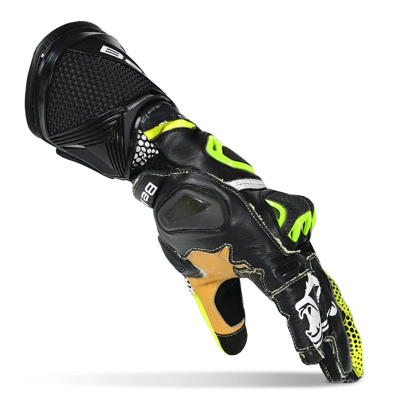 BELA EXTREME MIX KANGAROO GUANTES RACING NEGRO BLANCO AMARILLO FLOU