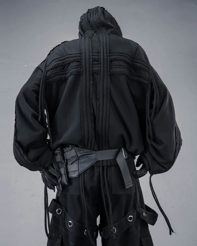 Darkwear Wasteland Distressed Full-Zip Balaclava Hoodie