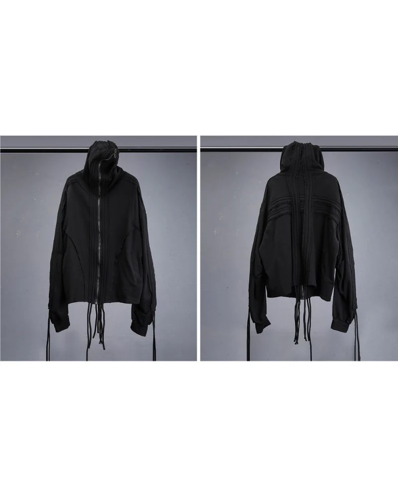 Darkwear Wasteland Distressed Full-Zip Balaclava Hoodie