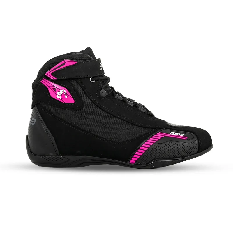 BELA KIVA LADY URBAN BOTAS DE MOTO NEGRO FUSCHIA