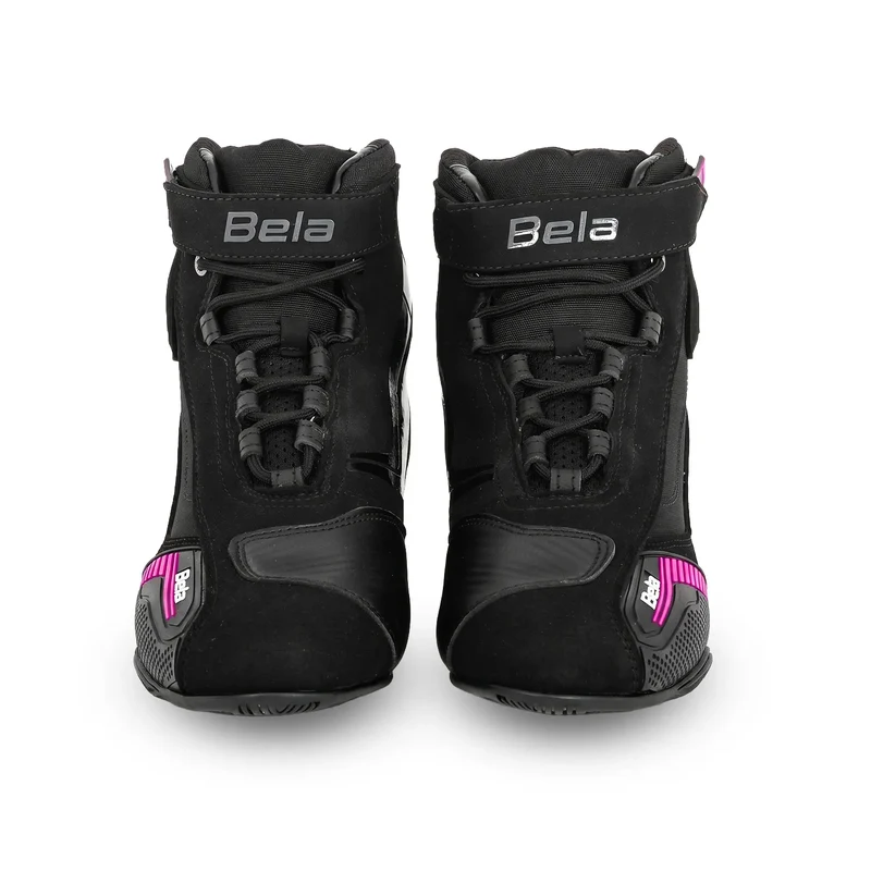 BELA KIVA LADY URBAN BOTAS DE MOTO NEGRO FUSCHIA