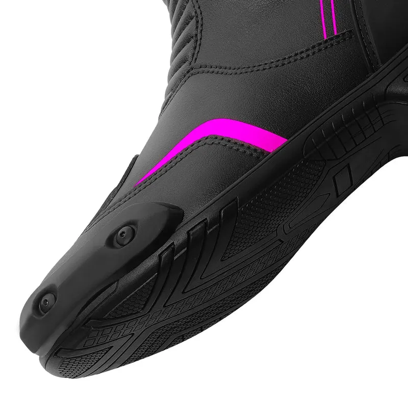 BELA FASTER 2.0 BOTAS DE MOTO MUJER NEGRO ROSA