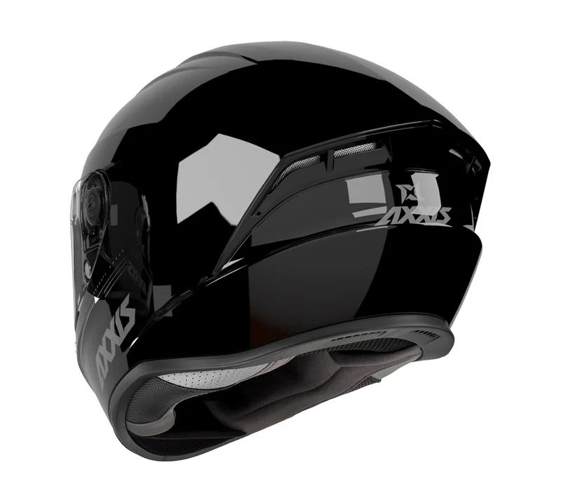 AXXIS FF112D DRAKEN S SOLID V.2 A11 CASCO DE MOTO NEGRO BRILLO