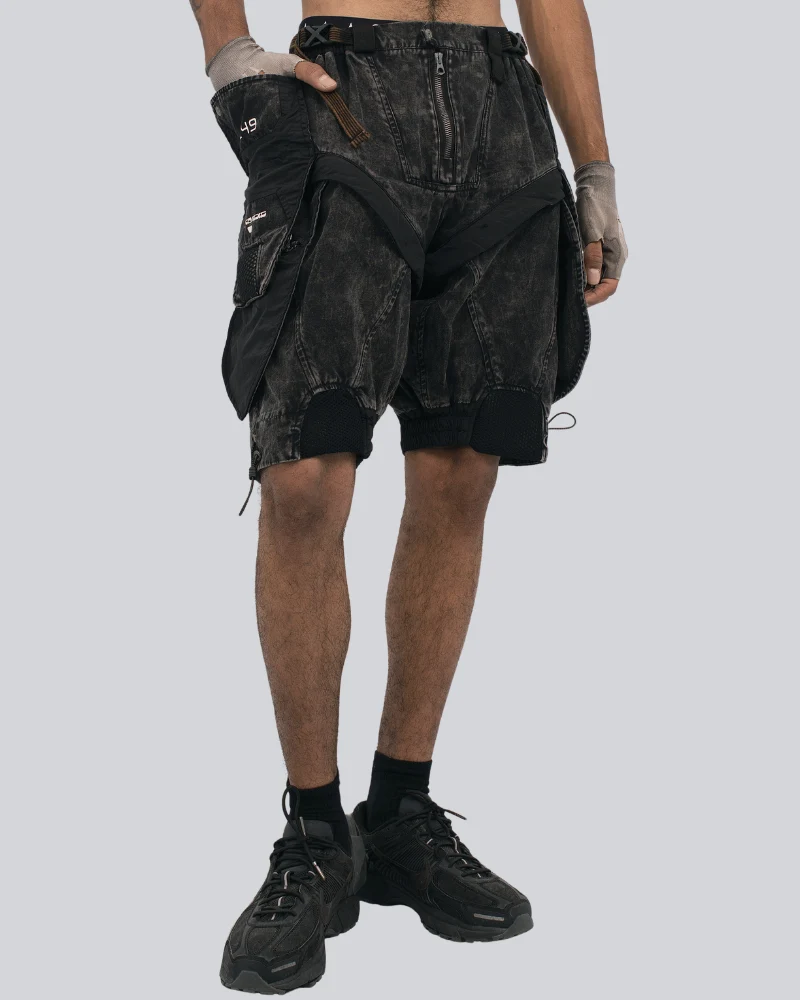Steampunk Wasteland Disassembled Cargo Shorts