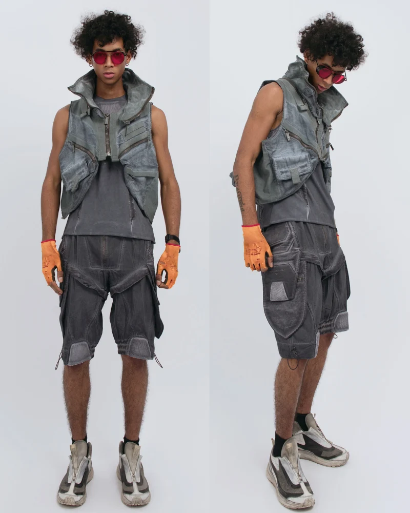 Steampunk Wasteland Disassembled Cargo Shorts