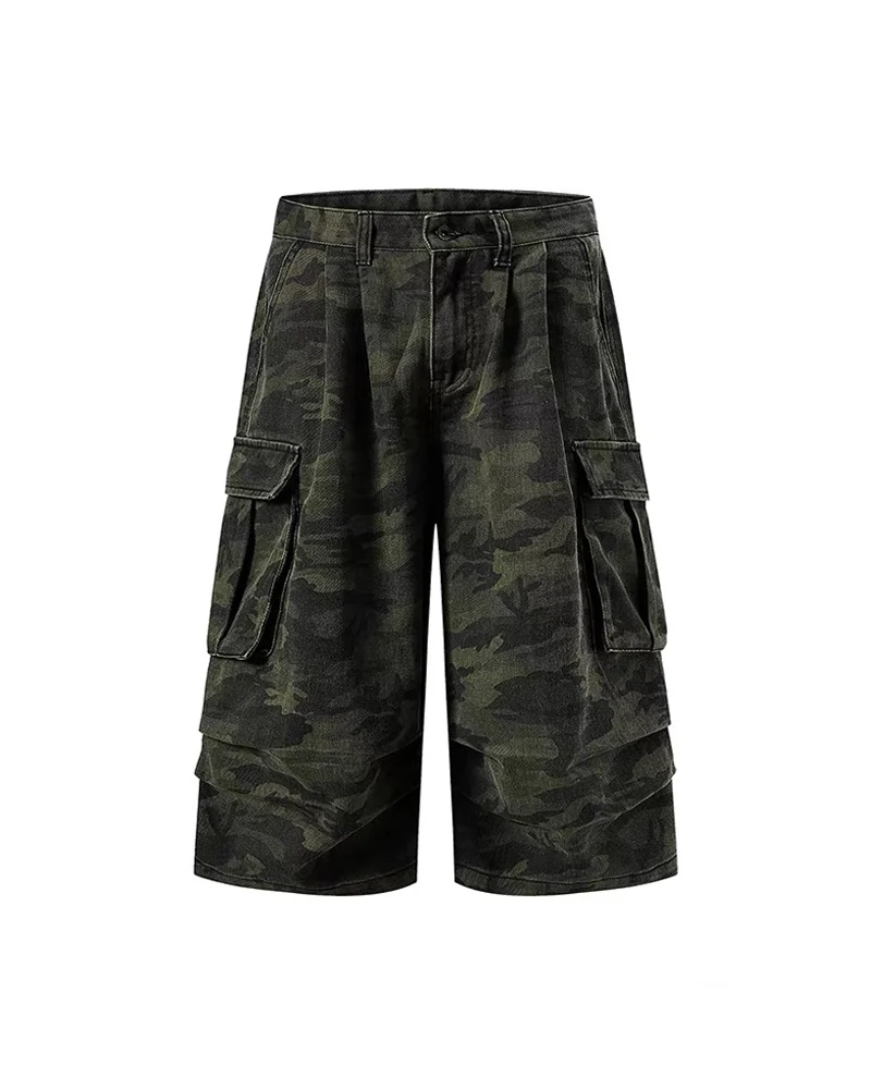 Unisex Multi-Pocket Camo Cargo Jorts