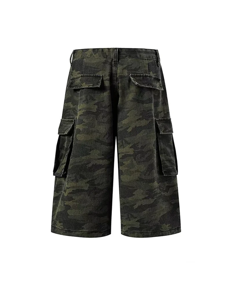 Unisex Multi-Pocket Camo Cargo Jorts