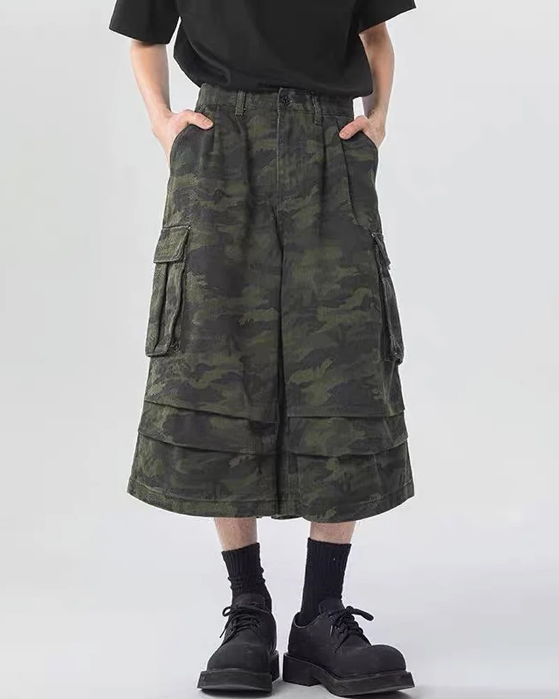 Unisex Multi-Pocket Camo Cargo Jorts