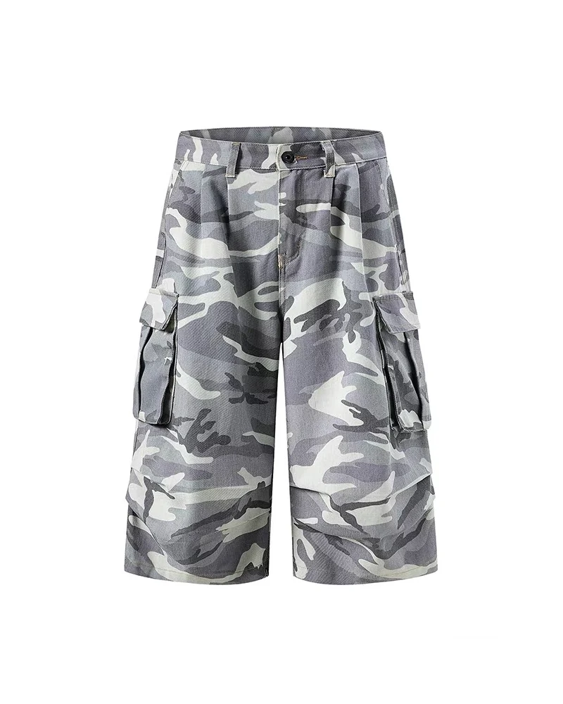 Unisex Multi-Pocket Camo Cargo Jorts