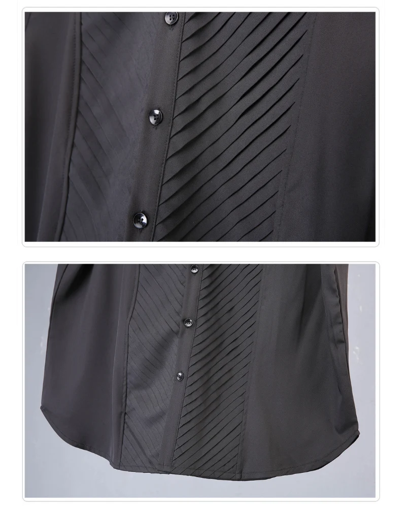 Japanese Style Summer Loose Pleated Short Sleeve Shirt