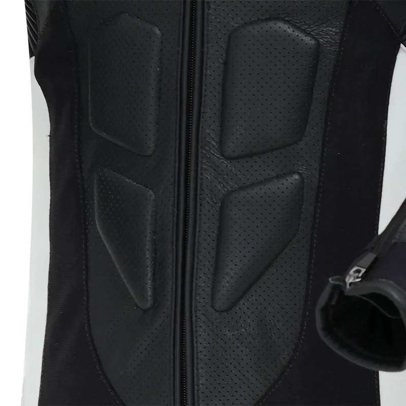 SPYKE ESTORIL 1PC MONO DE MOTO NEGRO BLANCO AMARILLO FLOU