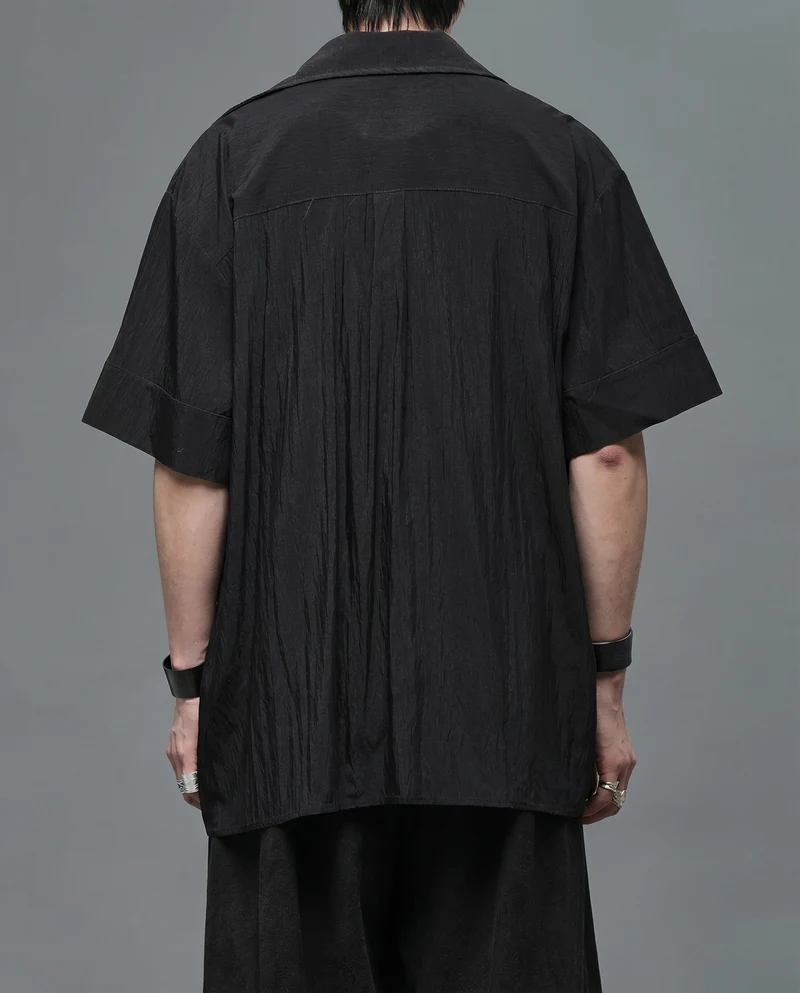 Japanese Darkwear Cowl Neck Draped Shirt