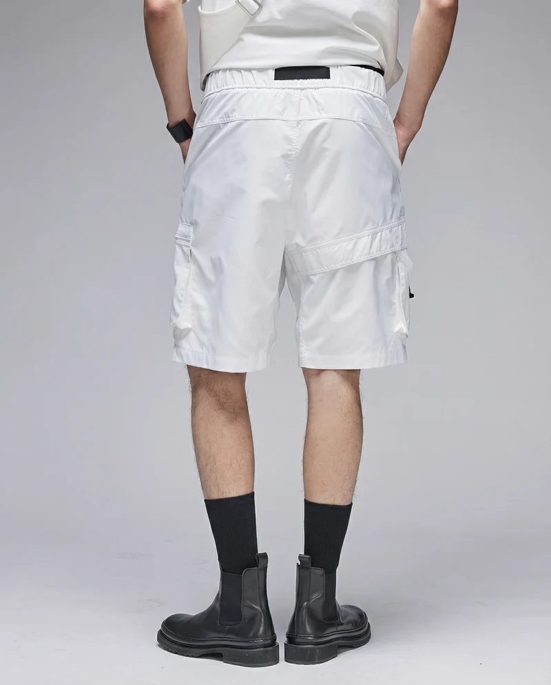 Techwear Water-Repellent Belted Cargo Shorts