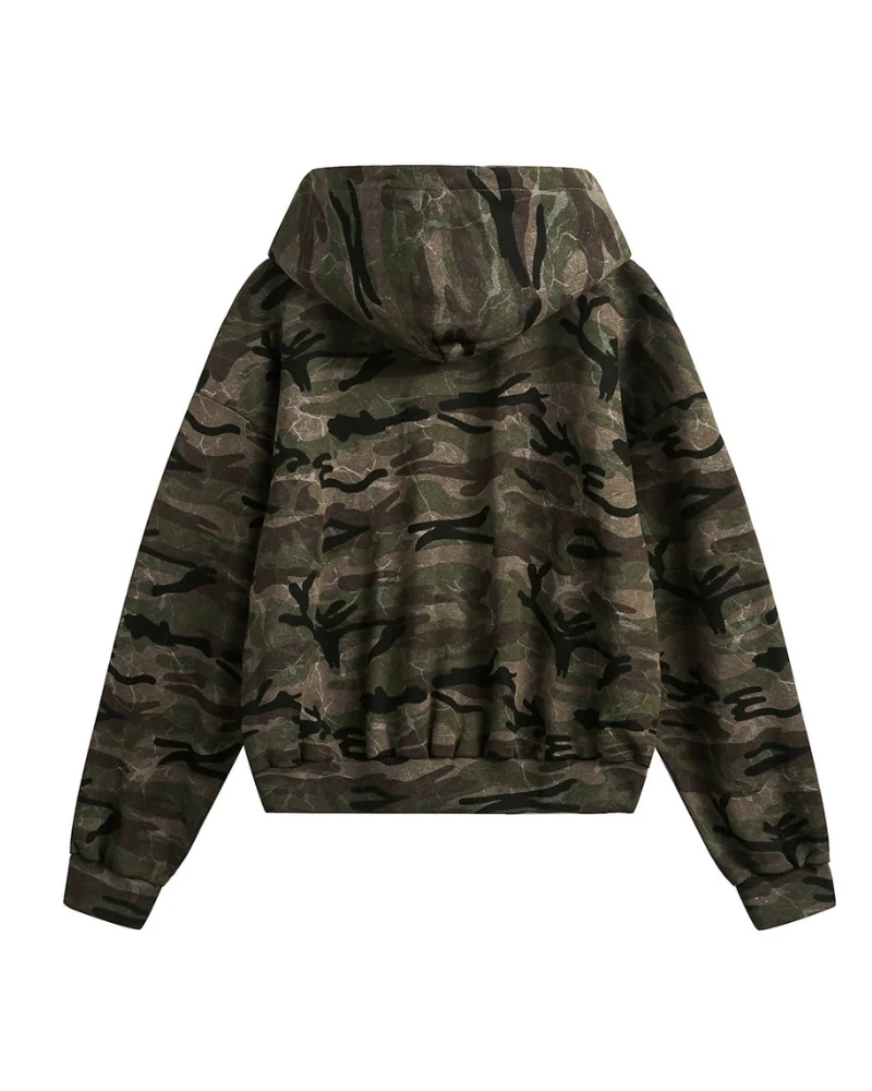 Street Style Couple's Camouflage Hoodie Jacket