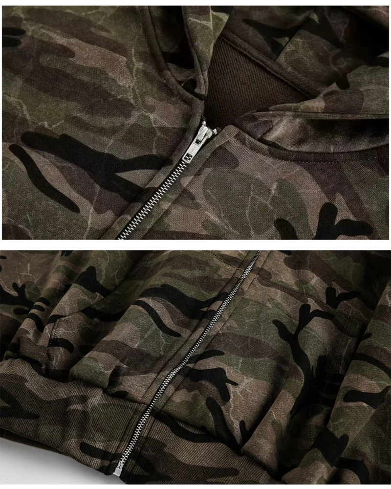 Street Style Couple's Camouflage Hoodie Jacket